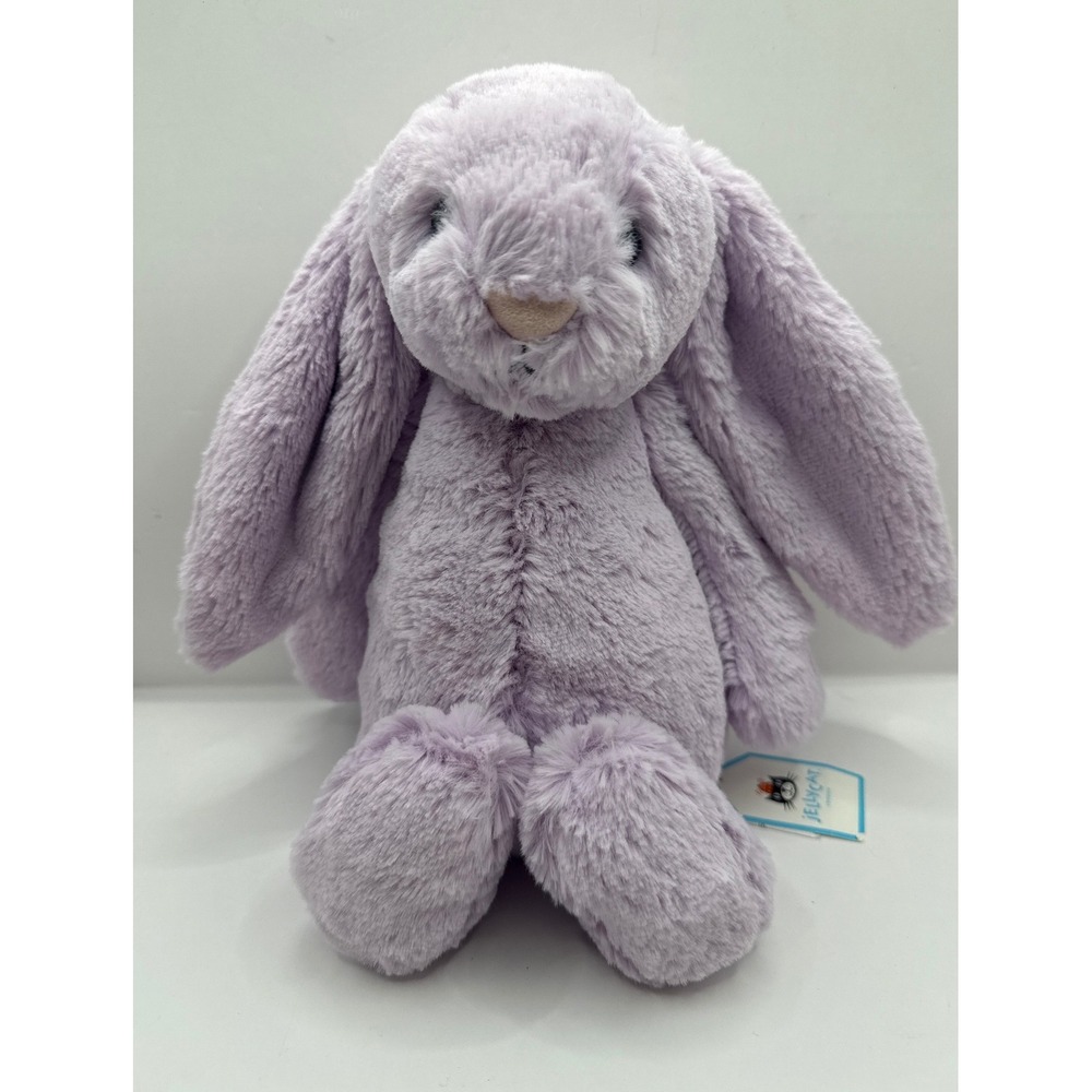 Jellycat Original Bashful Lilac Bunny Medium Purple Plush BAS3HYUS NWT